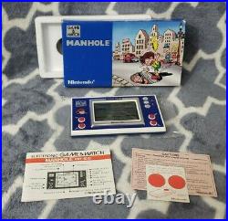 Vintage Nintendo Game & Watch Manhole 1983 NH-103 with Box + Manual