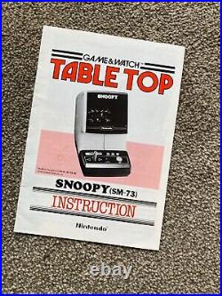 Vintage Nintendo Snoopy Game & Watch Table Top Game