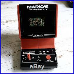 Vintage Nintendo Video Game Watch Table Top Mario's Cement Factory 1983 RARE HTF