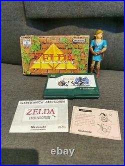 ZELDA Nintendo Game and Watch Complete In Box with ZELDA figure